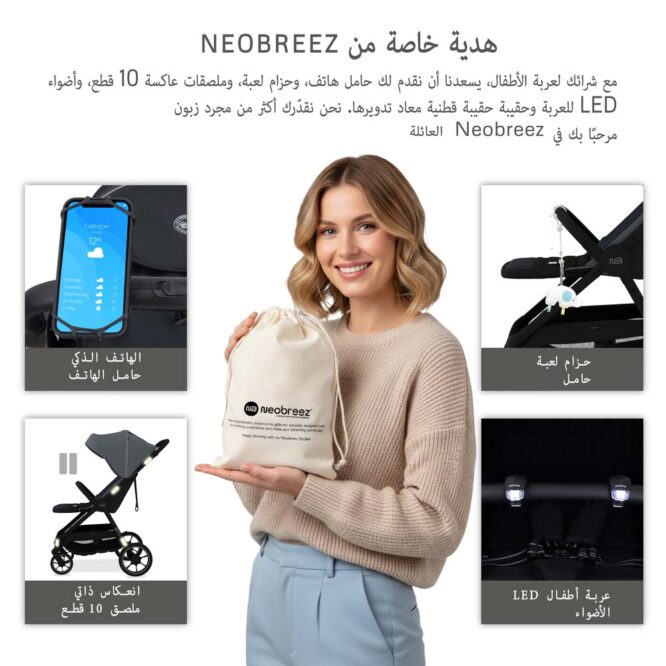 Neobreez VENTO All-Terrain Stroller (0-4Yrs) Max 22kg - Dark Gray