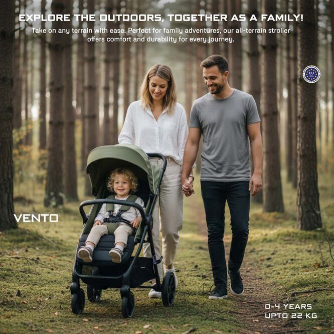 Neobreez VENTO All-Terrain Stroller (0-4Yrs) Max 22kg - Olive Green