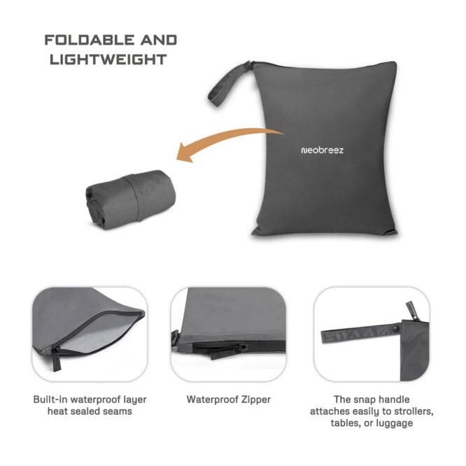 Neobreez Waterproof Wet Bag - Dark Gray