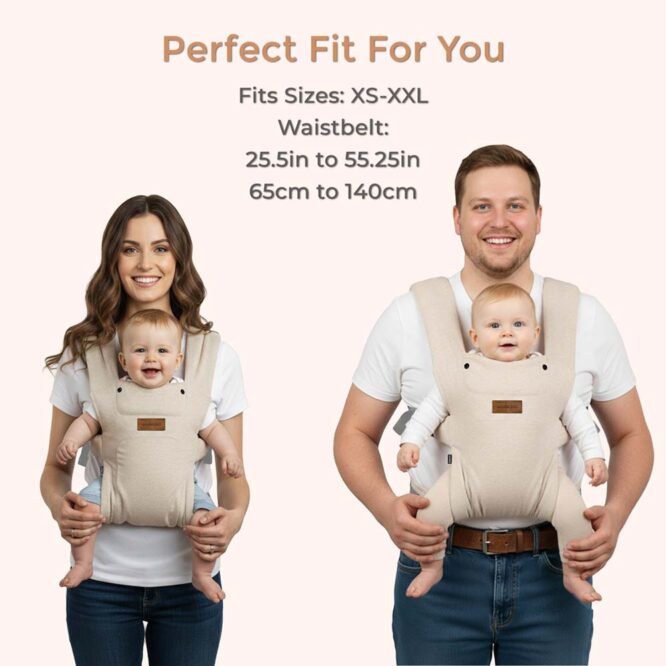 Neobreez ZAVII 2-In-1 Baby Carrier (0m+) Up to 3.5-12kg - Beige