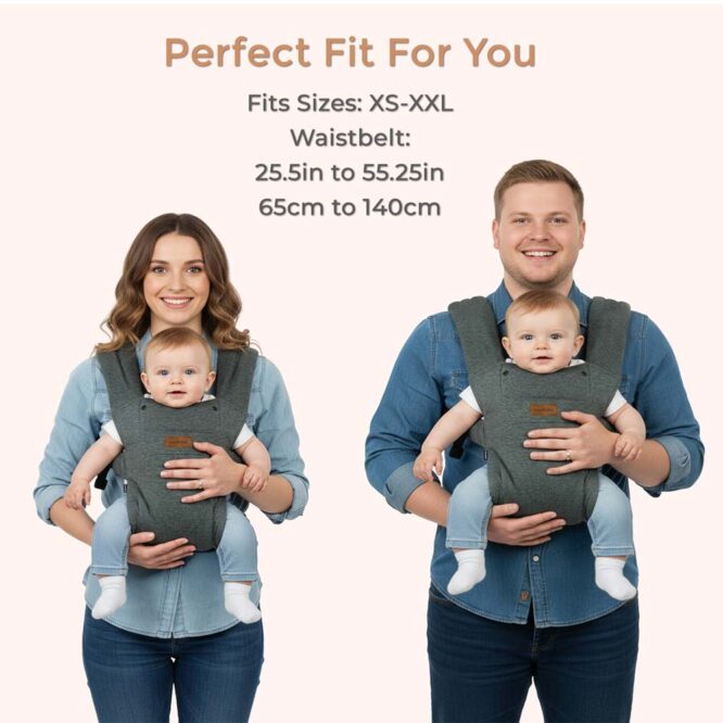 Neobreez ZAVII 2-In-1 Baby Carrier (0m+) Up to 3.5-12kg - Dark Gray