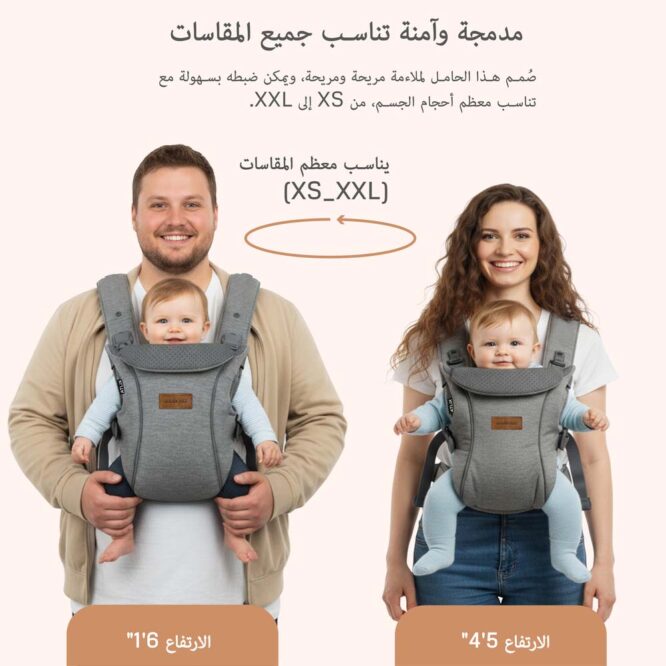 Neobreez ATLIX 3-In-1 Baby Carrier (0m+) Up to 3.5-15kg - Dark Gray