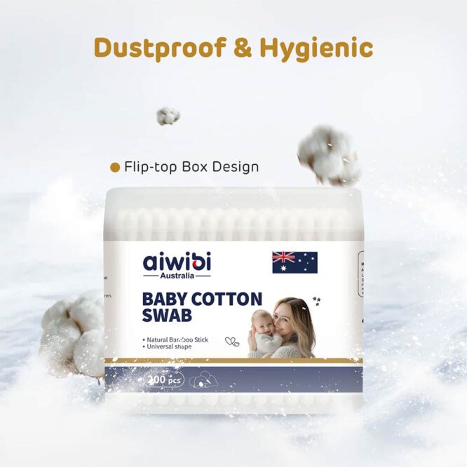 Aiwibi Baby Cotton Swabs - 200 Pcs