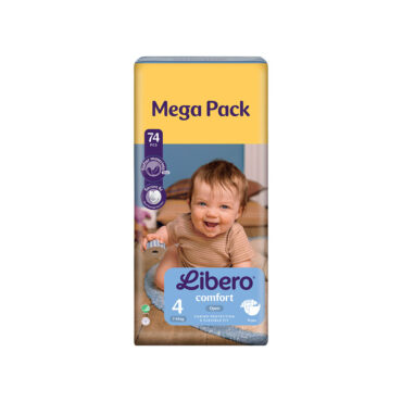 Libero Comfort Size 4 (7-14kg) 74 Diapers *Mega Pack
