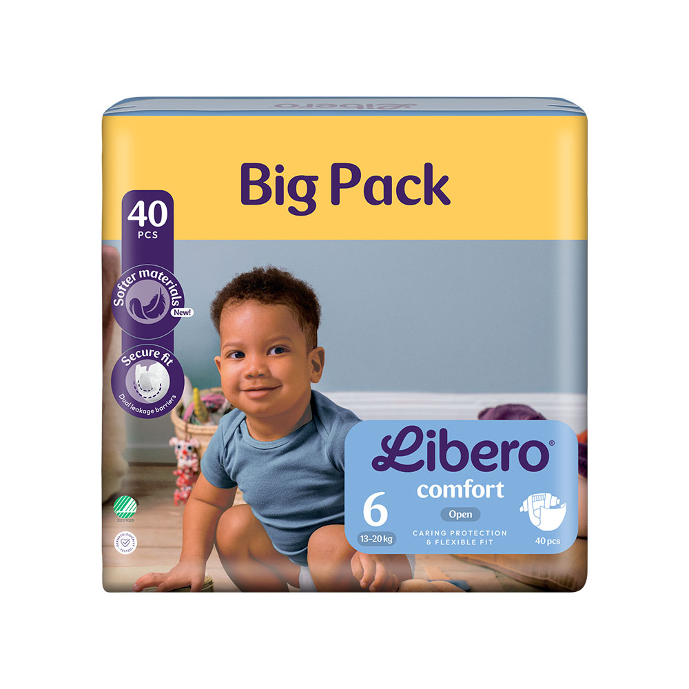 Libero Comfort Size 6 (13-20kg) 40 Diapers *Big Pack