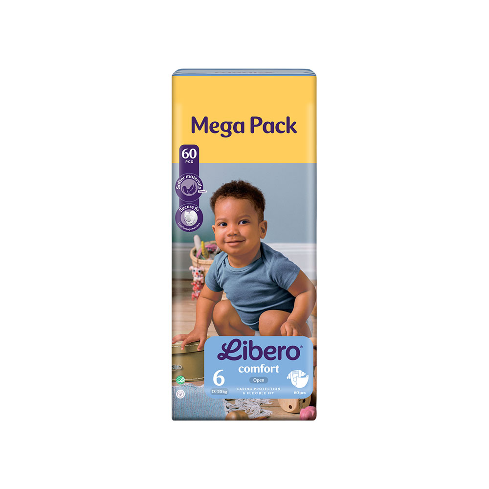 Libero Comfort Size 6 (13-20kg) 60 Diapers *Mega Pack