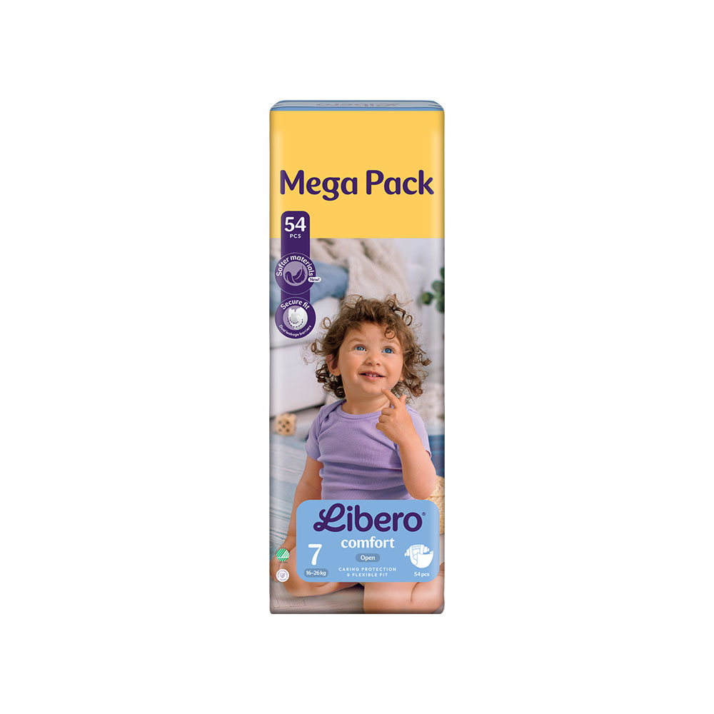 Libero Comfort Size 7 (16-26kg) 54 Diapers *Mega Pack