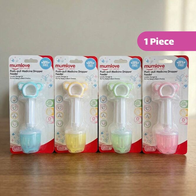 Mumlove Push-Pull Medicine Dropper Feeder | Mix Color - 1 Piece