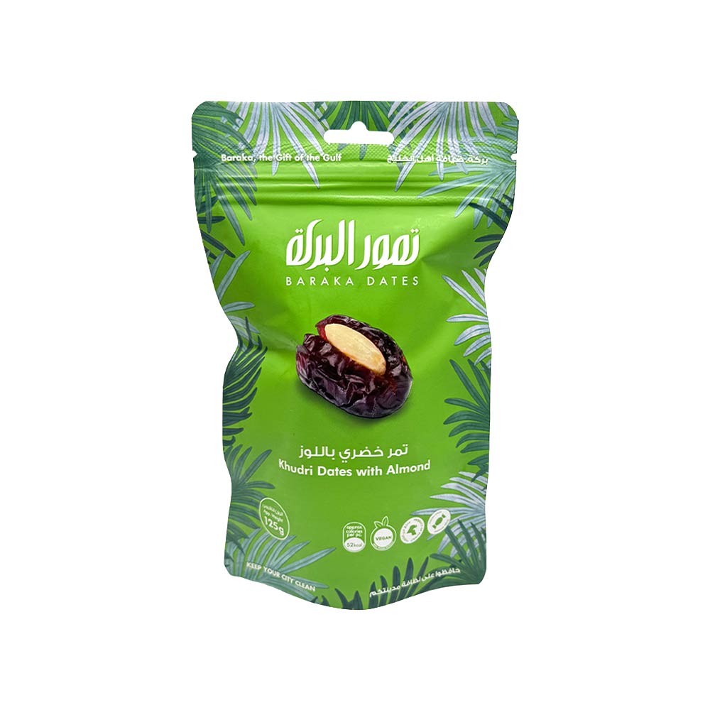 Baraka Dates Pouch - Khudri Dates with Almond 125g