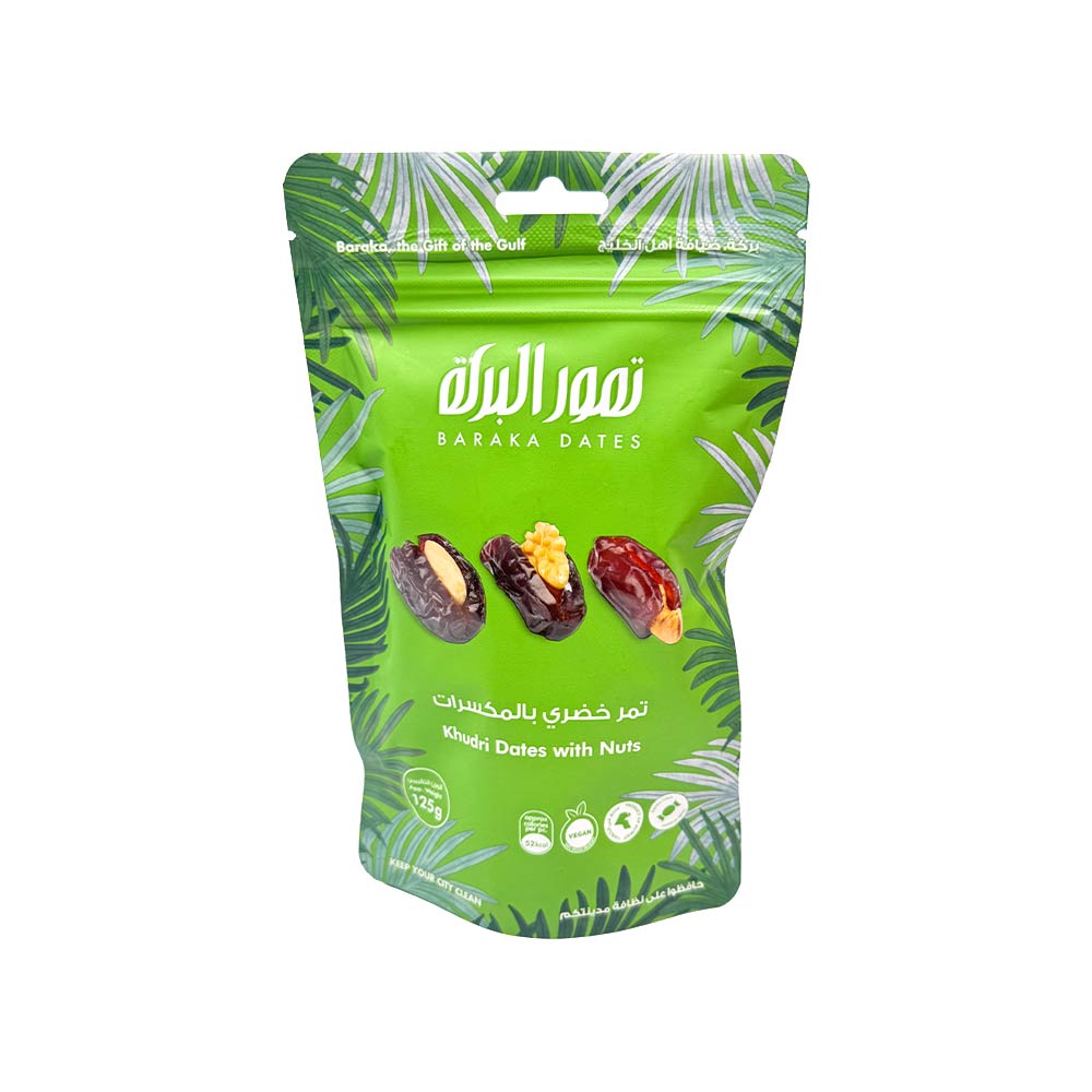 Baraka Dates Pouch - Khudri Dates with Nuts 125g