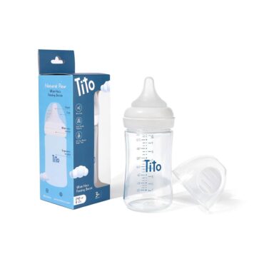 Tito Natural Flow Wide Neck Feeding Plastic Bottle (3m+) 240ml