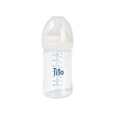 Tito Natural Flow Wide Neck Feeding Plastic Bottle (3m+) 240ml