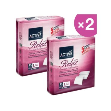 Relax Premium Underpads Size Large - 15 Pcs | Pack of 2