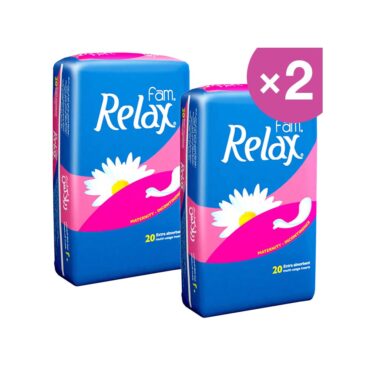 Fam Relax Natural Cotton Feel Maternity Sanitary Pads - 20 Pads | Pack of 2