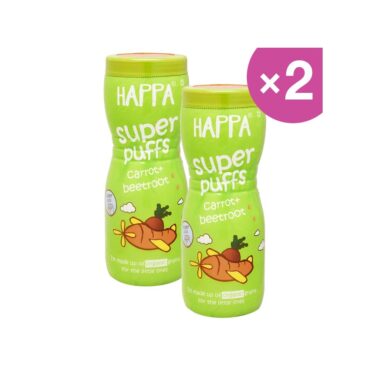 Happa Super Puffs (8m+) Carrot & Beetroot 40g | Pack of 2