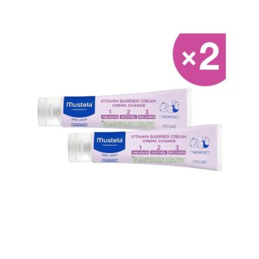 Mustela Baby 123 Vitamin Barrier Cream for Irritation & Redness 100ml | Pack of 2