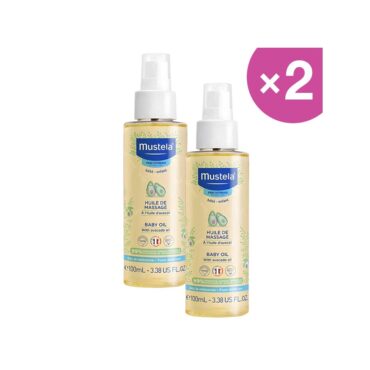 Mustela Baby Massage Oil with Avocado Oil 100ml | Pack of 2