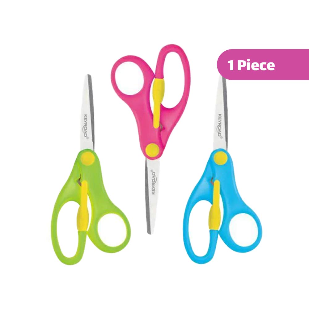 Keyroad Kids School Round Tip Scissors | Mix Color - 1 Piece