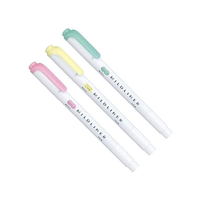Zebra Mildliner Glow-In-The-Dark Color Pens - 3 Colors