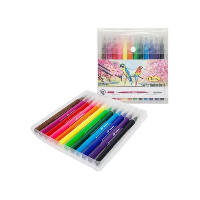 Class Sketch Color Marker Brush - 12 Markers