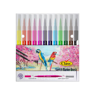Class Sketch Color Marker Brush - 12 Markers