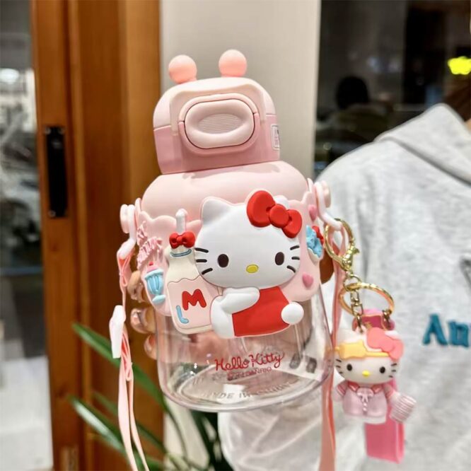 Tritan Plastic Water Bottle 700ml - Hello Kitty