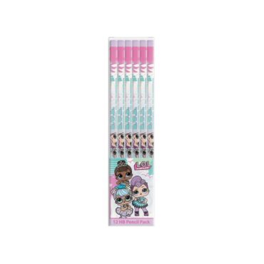 School HB Pencils with Eraser Pack | Lol Surprise - 12 Pencils