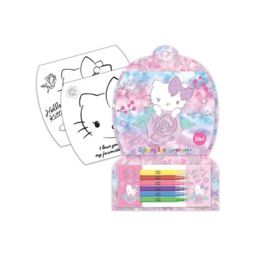 Coloring Book with 6 Markers & 2 Stickers - Hello Kitty Flower