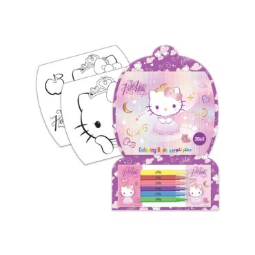 Coloring Book with 6 Markers & 2 Stickers - Hello Kitty Princess