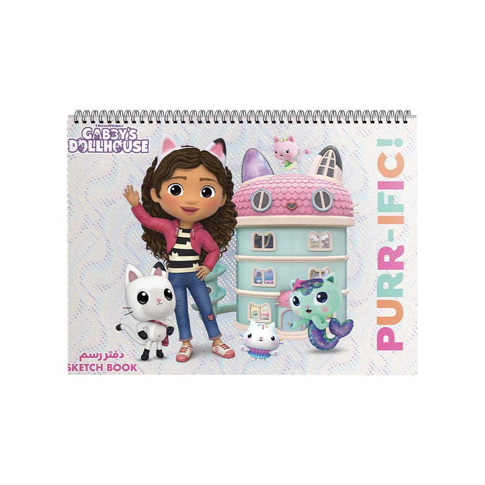 Kids Spiral Sketchbook | Gabby's Dollhouse - 15 Sheets