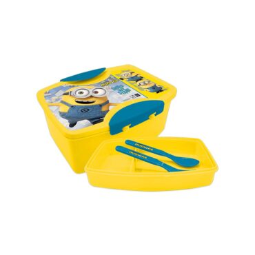 Kids Lunch Box with Fork & Spoon - Minions