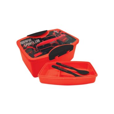 Kids Lunch Box with Fork & Spoon - Mustang