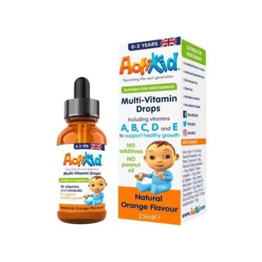 Actikid Multi-Vitamin Drops, Orange Flavor 25ml