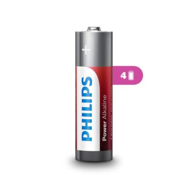 Philips Power Alkaline Battery AA 1.5V - 4 Batteries