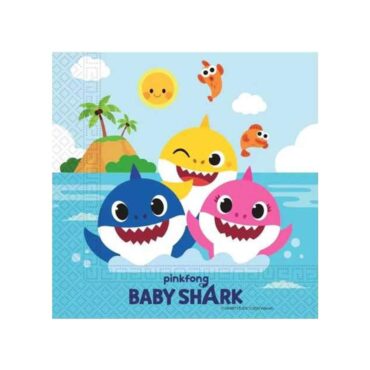 Procos Baby Shark Paper Napkins 33X33Cm