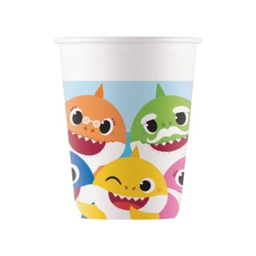 Procos Baby Shark Paper Cups 200ml - 8Pcs