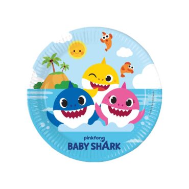 Procos Baby Shark Paper Plates 23Cm - 8Pcs