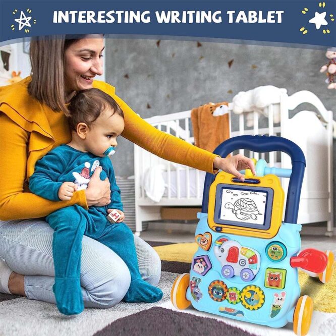 Huanger 2-In-1 Baby Music Walker - Blue