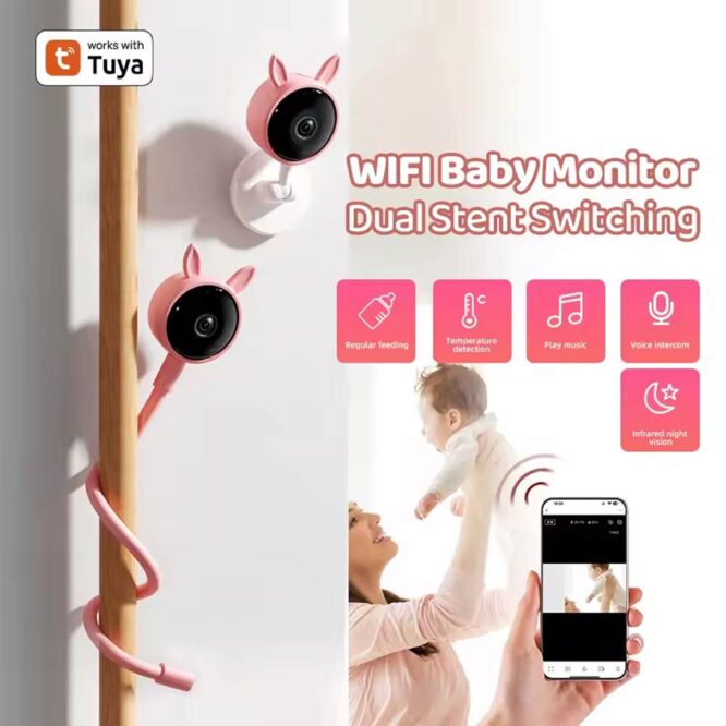 Tuya Wifi Baby Monitor | Mix Color - 1 Piece