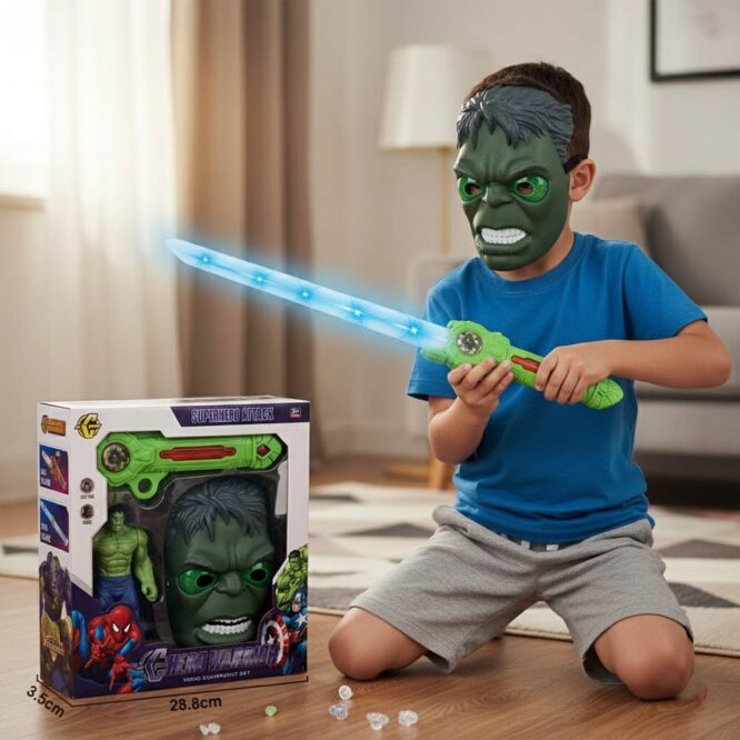Hero Warrior Toy Set Superhero Attack - Hulk