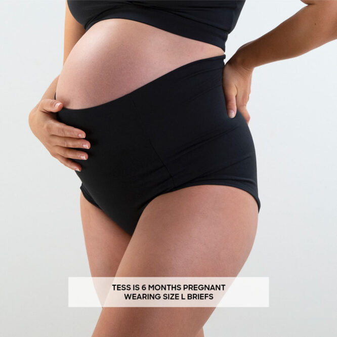 Bare Mum Postpartum Briefs Reversible - Black