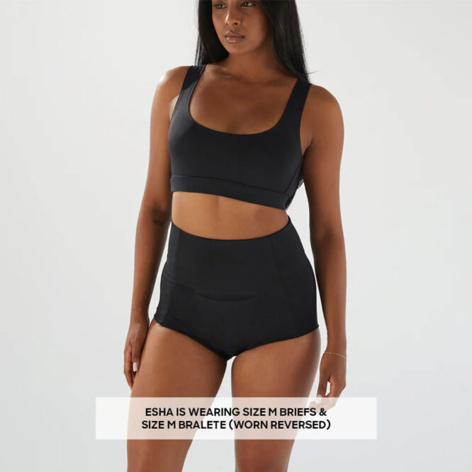 Bare Mum Postpartum Briefs Reversible - Black