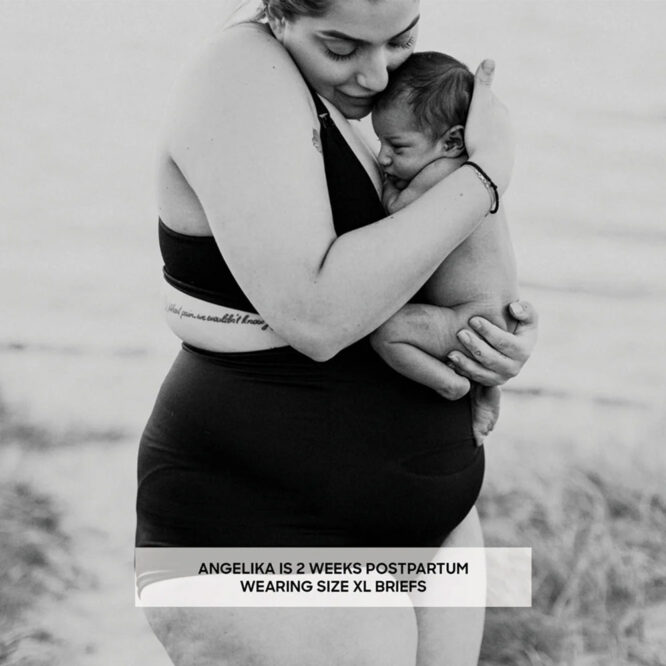 Bare Mum Postpartum Briefs Reversible - Black