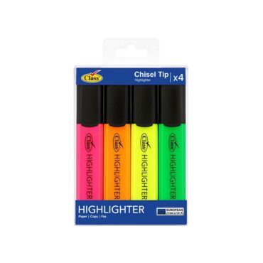 Class Chisel Tip High Lighter - 4 Colors