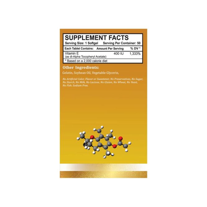 Biobolics Vitamin E 400 IU 50 Softgels