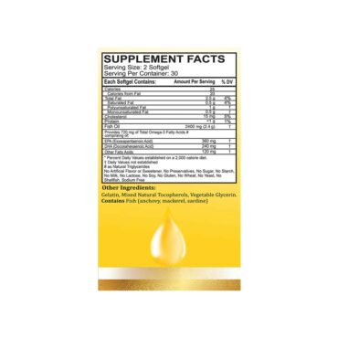 Biobolics Omega 3 1200mg 60 Softgel Biobolics Omega 3 1200mg 60 Softgel