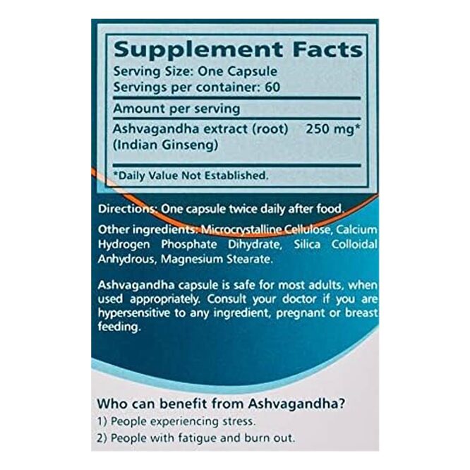 Himalaya Stress Wellness Ashvagandha (Supports Stress Management) 60 Veg Capsules