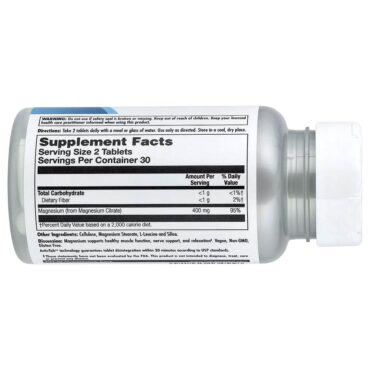 Kal Magnesium Citrate 400 (for Relaxation Support) 60 Tablets Kal Magnesium Citrate 400 (for Relaxation Support) 60 Tablets