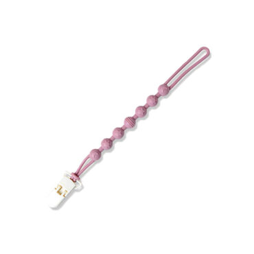 Ninoo Silicone Pacifier Clip (Plastic) Dark Pink