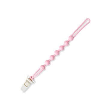 Ninoo Silicone Pacifier Clip (Plastic) Light Pink